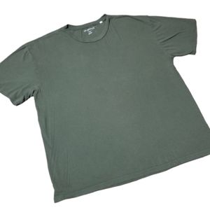LastChance-PACSUN/BASIC Army Green Short Sleeve Shirt-XL